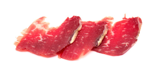 Cecina de Leon, salted and air dried beef from Leon province, local speciality
