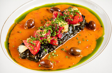 eel with wild rice and nori