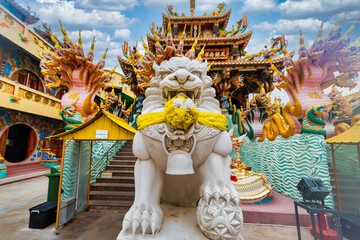Nakhon Sawan, Thailand - March, 23, 2022 : Shrine Serpent king Chan Sen Is a Chinese style temple Created for people to worship gods. © bubbers