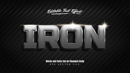 Iron editable text effect