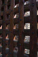 Fototapeta na wymiar Old Wooden Gate, Retro design