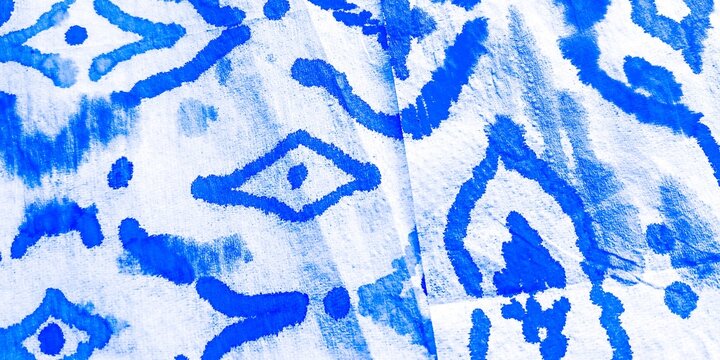 Geometric Oil. Turquoise Brush. Watercolor Zig