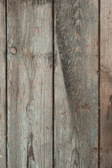 Rough, old wooden vertical boards with cracked paint, close-up. Texture background