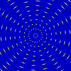 Yellow blue round abstract background of circles