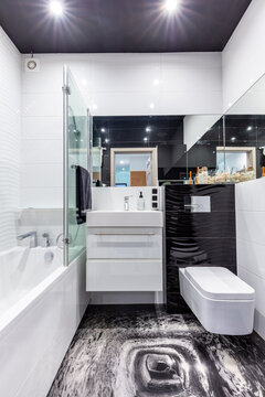 Modern small bathroom interior