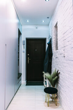 Corridor with small wardrobe in apartment