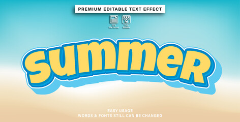 editable text effect summer