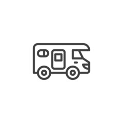 Camper van line icon