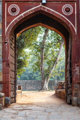 Entrance gate of Humayun's Tomb, Delhi, India, Asia