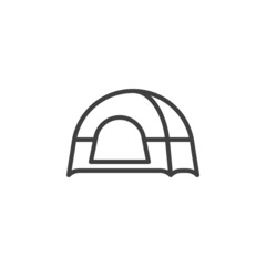 Camping line icon