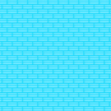 Abstract background blue brick wall building wallpaper pattern seamless vector illustration