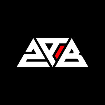 ZAB triangle letter logo design with triangle shape. ZAB triangle logo design monogram. ZAB triangle vector logo template with red color. ZAB triangular logo Simple, Elegant, and Luxurious Logo...