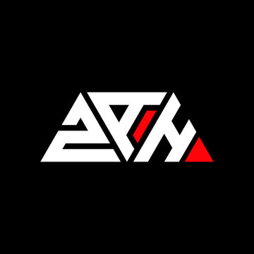 ZAH triangle letter logo design with triangle shape. ZAH triangle logo design monogram. ZAH triangle vector logo template with red color. ZAH triangular logo Simple, Elegant, and Luxurious Logo...