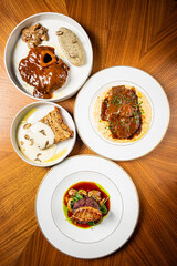 meat dishes in the restaurant