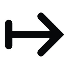 Black solid icon for Right arrow icon