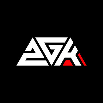 ZGK triangle letter logo design with triangle shape. ZGK triangle logo design monogram. ZGK triangle vector logo template with red color. ZGK triangular logo Simple, Elegant, and Luxurious Logo...