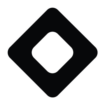 Black solid for Square Smooth Decoretive Stroke Icon