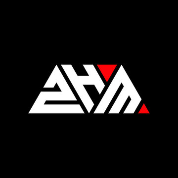 ZHM triangle letter logo design with triangle shape. ZHM triangle logo design monogram. ZHM triangle vector logo template with red color. ZHM triangular logo Simple, Elegant, and Luxurious Logo...