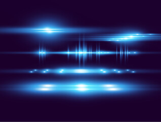 Light blue vector special effect. Glowing beautiful bright lines on a dark background.	
