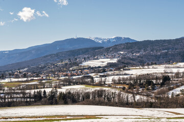 Obraz premium la Dôle depuis Burtigny, Suisse
