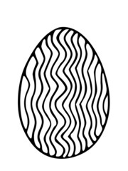 Easter egg illustration isolated on white background