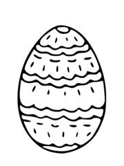 Easter egg illustration isolated on white background
