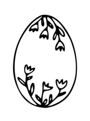 Easter egg illustration isolated on white background