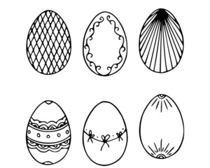 Easter egg illustration isolated on white background