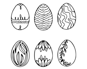 Easter egg illustration isolated on white background
