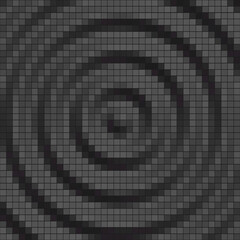 Abstract mosaic swimming pool bottom circle water ripple sound wave realistic background template vector illustration. Rounded blue tile ornamental caustic puddle liquid reflection dynamic surface