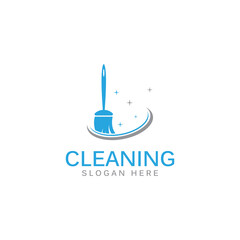 Cleaning logo, cleaning protection logo and house cleaning logo.With a template illustration vector design concept.