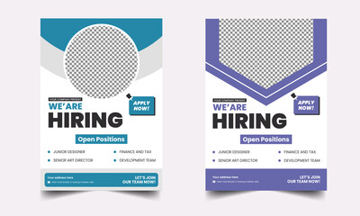 We are hiring flyer design. We are hiring Job advertisement flyer template. Hiring employee poster leaflet design