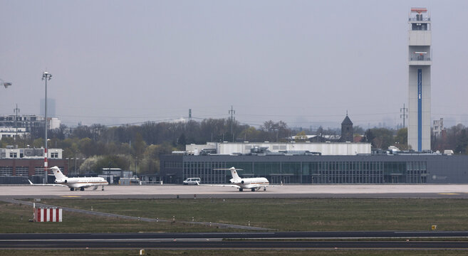 berlin,berlin /germany - 24 04 2022: official aircraft of the federal republic of germany at the berlin brandenburg airport ber