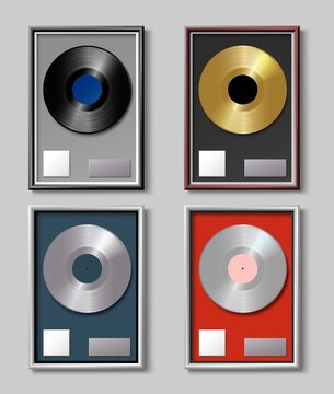 Platinum Golden Silver Bronze Vinyl Plate Reaward