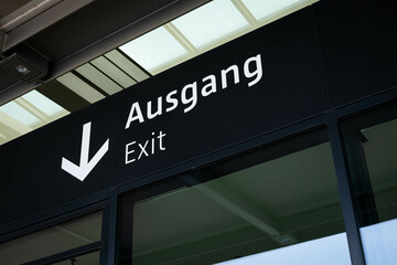 Exit sign (german: Ausgang)
