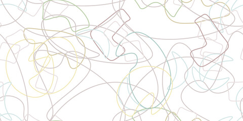 Chaotic Simple Seamless Pattern Textile One Line