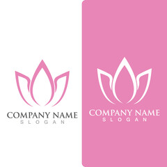 Fototapeta premium lotus flowers design logo Template icon