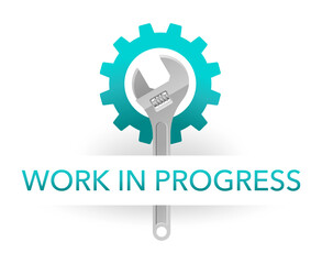 Work in progress banner for technical maintenance