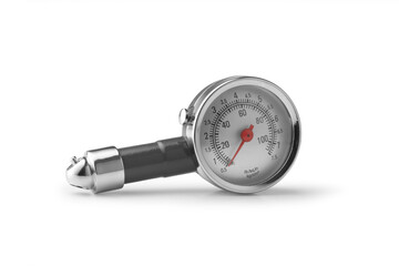 Tire Pressure Gauge isolated on white