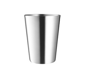 steel cup isolated on white