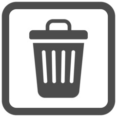 Trash can sign icon, sign and symbol vector