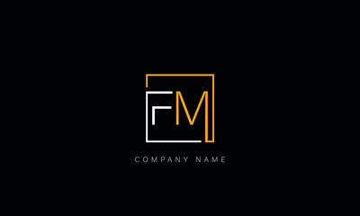 FM, MF, Letters Logo Monogram - obrazy, fototapety, plakaty