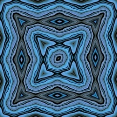 creative use of diagonal parallel brightly coloured blue and grey stripes on a black background