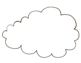 手描きの吹き出し　雲