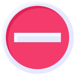 No entry icon, prohibition sign vector illustration