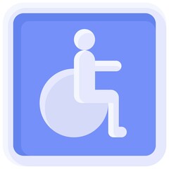 Wheelchair Symbol icon, International Symbol of Access vector illustration