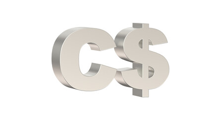 Nicaragua Cordoba, NIO, currency of Nicaragua in metallic Silver 