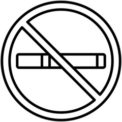 No smoking icon, prohibition sign vector illustration