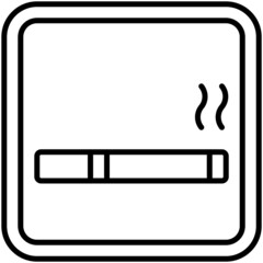 Cigarette sign icon, sign and symbol vector