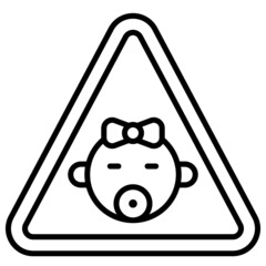 Baby sign icon, sign and symbol vector